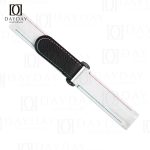Handmade white custom canvas velcro Curved end leather watch straps replacement for sale fit for Rolex Daytona
