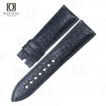 High-end handmade Blue Round-scale genuine alligator leather Blancpain watch bands replacement for sale