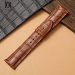 High quality brown custom best croco leather watch band replacement aftermarket for Parmigiani Fleurier watches (2)