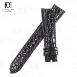 High-quality custom Black Round scale alligator leather Glashutte Senator strap for sale