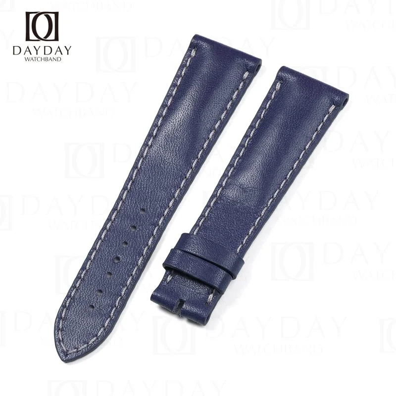 High quality custom blue calf leather watch bands strap replacement for Patek Philippe Complications 5230P aftermarket