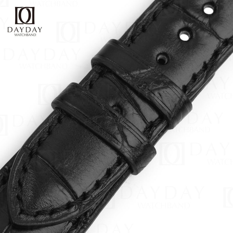 Personalized Handmade crocodile leather watch bracelet replacement for Omega Deville, Speedmaster, Aqua Terra (2)