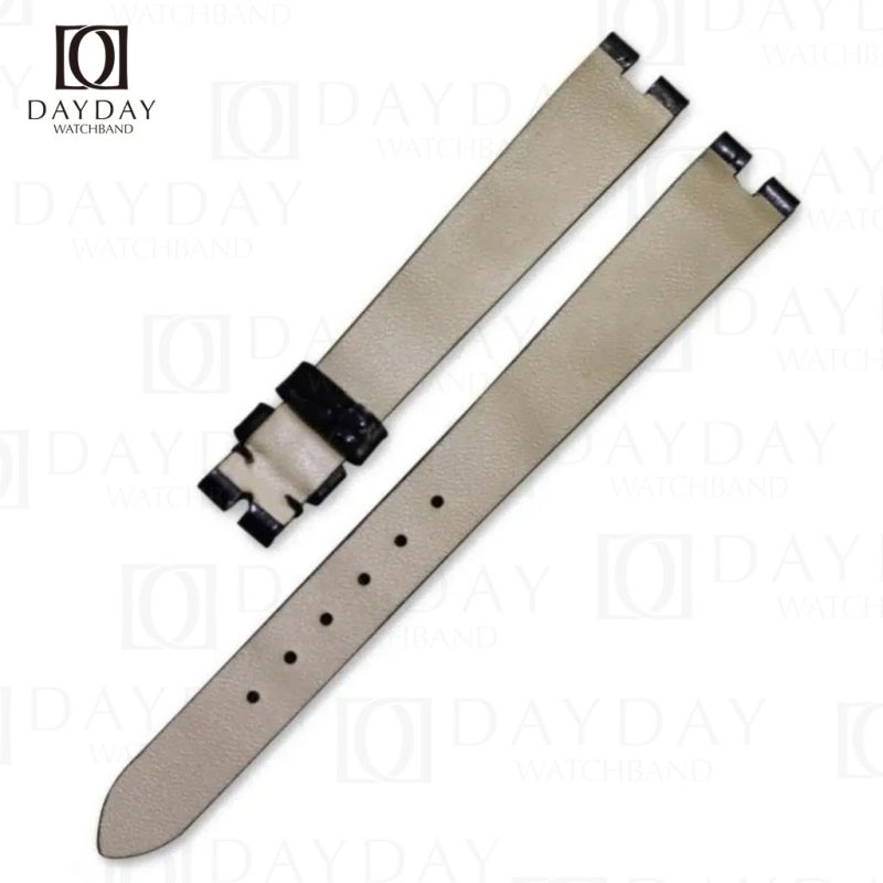 Personalized High-end black alligator Chopard Happy Floating Dancing Diamond ladies watch leather strap