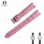 Personalized Pink High-end alligator Chopard Happy Floating Dancing Diamond ladies watch leather strap
