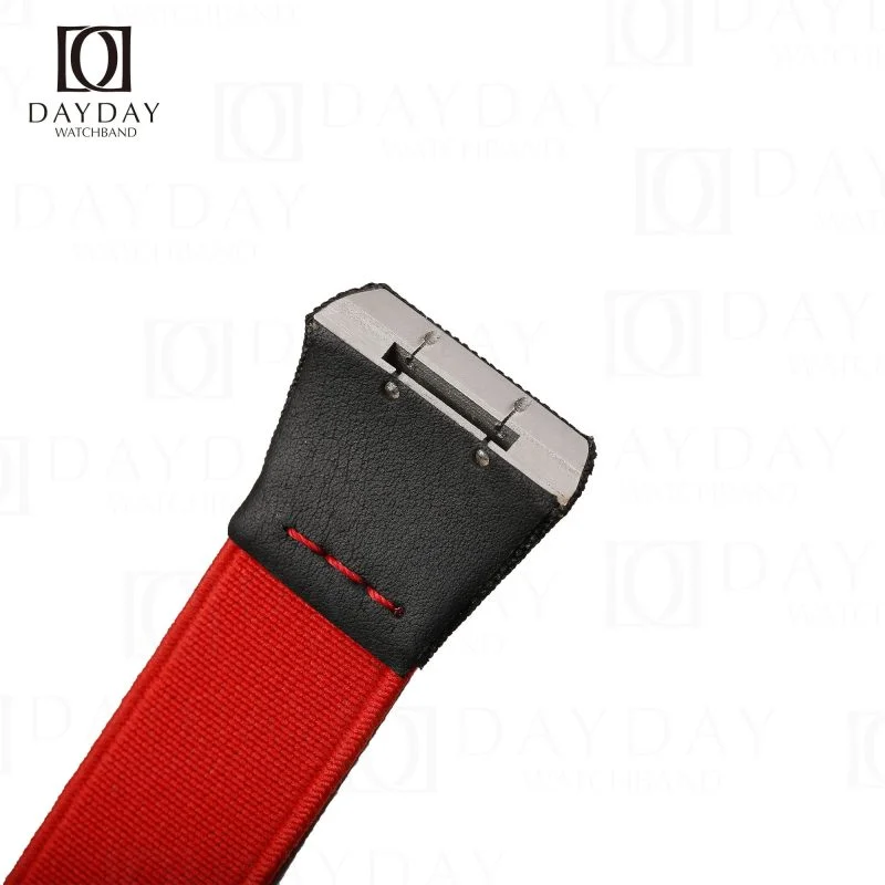 Personalized Red with black Elastic strap replacement Franck Muller Vanguard watch bands for sale fit for FM V32 V41 V45 (2)