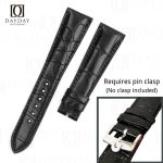 Personalized aftermarket best crocodile leather watch bracelet replacement for Omega Deville, Speedmaster, Aqua Terra