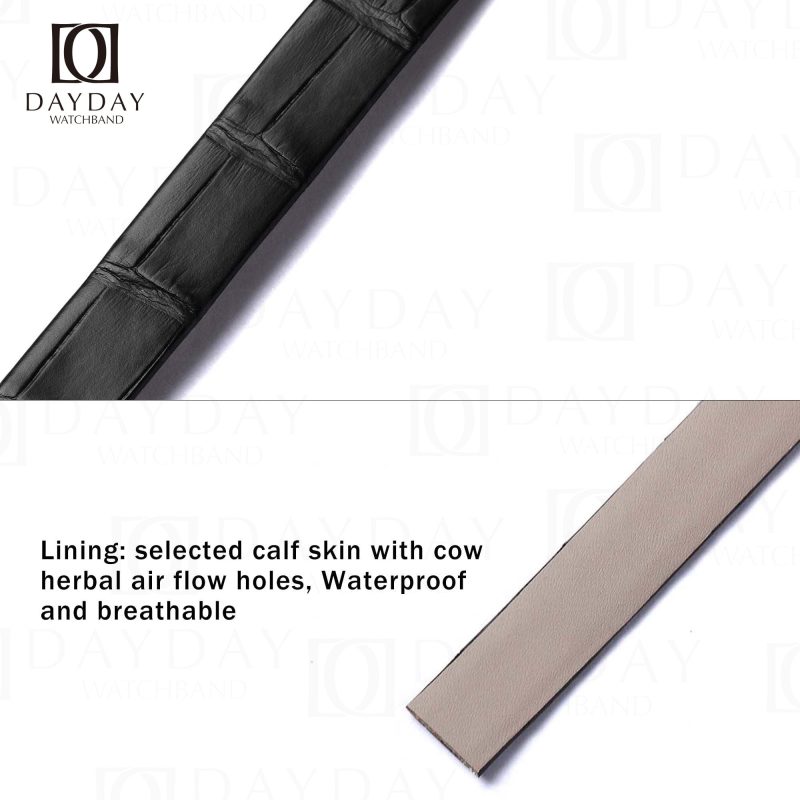 Personalized bespoke High end crocodile leather watch straps replacement for Piaget Miss Protocole ladies watches