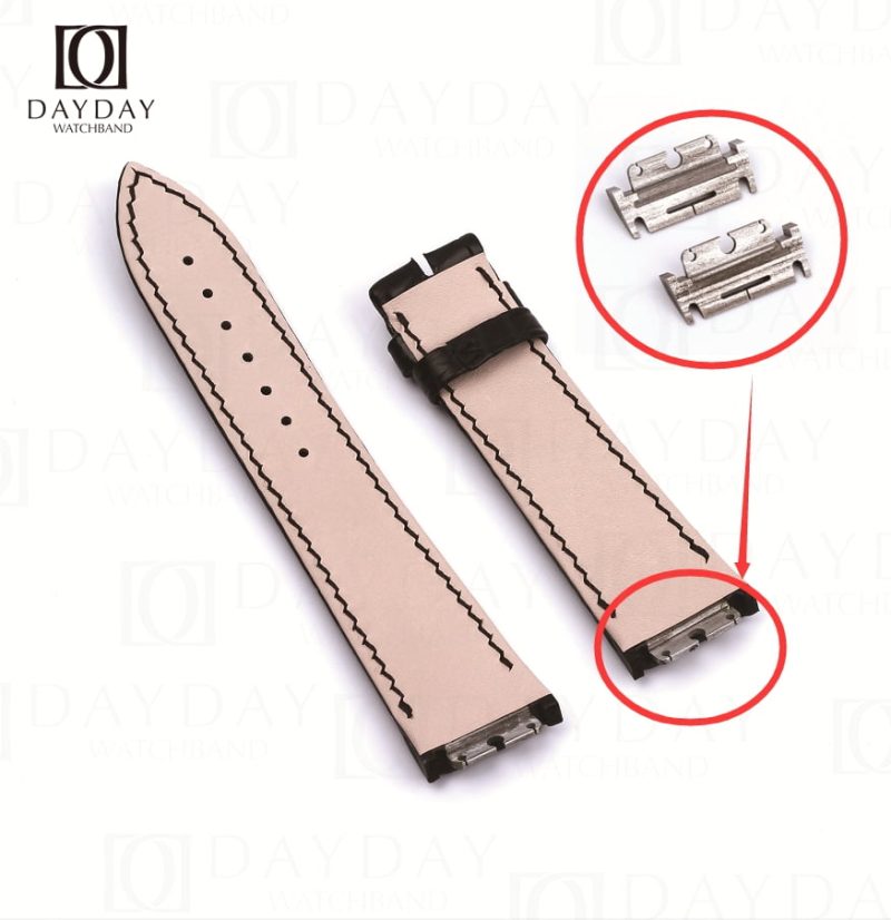 Personalized bespoke High end crocodile leather watch straps replacement for Piaget Polo, Polo S watches