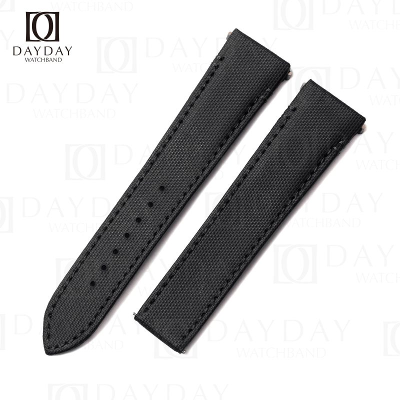 Personalized black Nylon Cartier Santos quickswitch bracelet replacement for Santos de Cartier Small, Medium, Large for sale