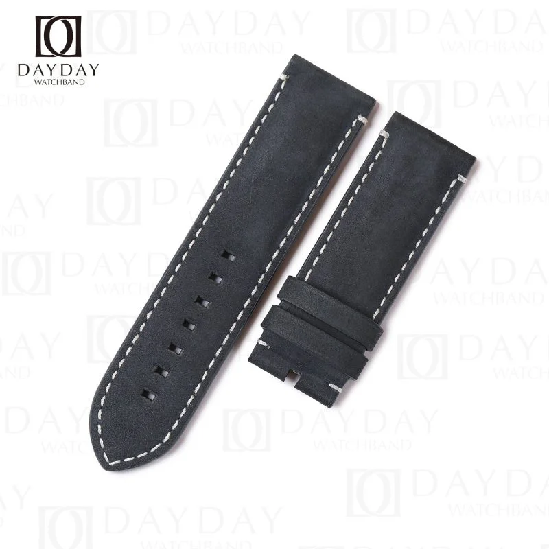 Personalized black bespoke Suede leather Tudor Heritage Black Bay Bronze 58 36 41 watch strap and belt 22mm aftermarket