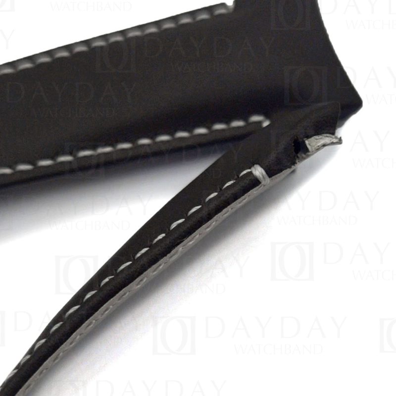 Personalized black real calfskin leather Breguet strap replacement for Breguet Type XX, XXI, 20 Vintage (2)