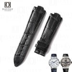 Personalized black top quality crocodile leather Ulysse Nardin Marine watch strap and belt 23mm aftermarket