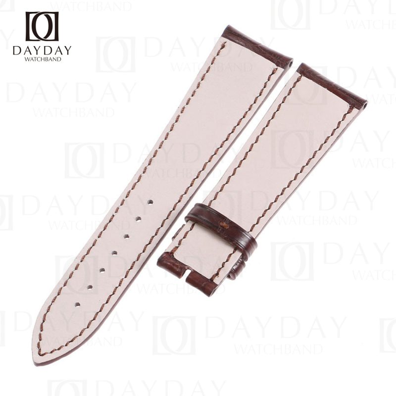 Personalized brown great croco leather Blancpain watch strap replacement for sale at low price (2)