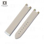 Personalized croco leather white Omega Deville ladies watch strap replacement16mm for sale