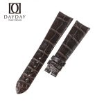 Personalized dark brown genuine alligator leather Girard Perregaux watch strap Curved end strap for GP 1966 watches