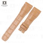Personalized handcrafted Khaki best American alligator leather Baume and Mercier watch bands replacement