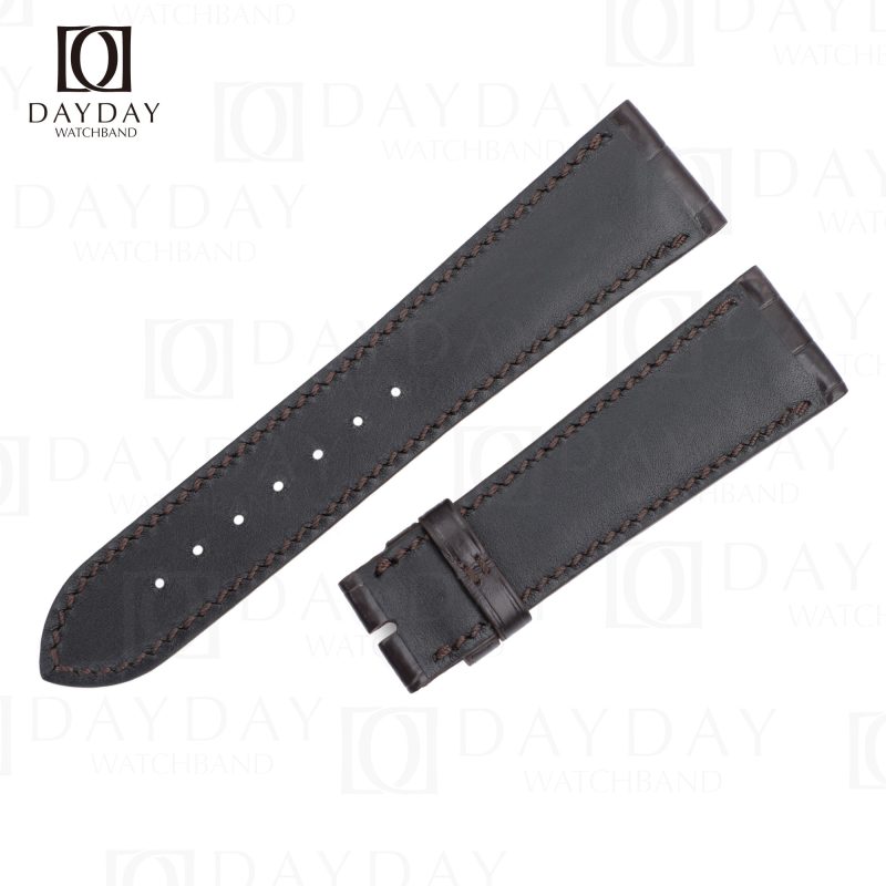 Personalized handmade black Top quality crocodile leather Zenith EL Primero watch bracelet and strap replacement for sale 18mm 16mm