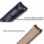 Personalized handmade genuine crocodile leather Ulysse Nardin GMT Perpetual Calendar watch bracelet and strap replacement for sale (2)