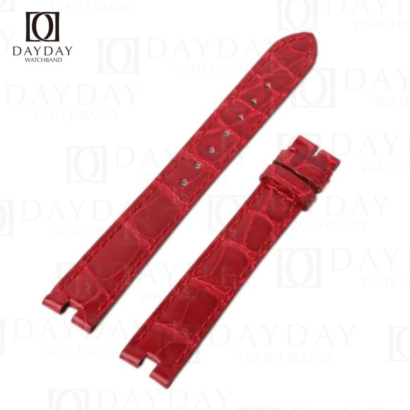 Personalized red High-end alligator Chopard Happy Floating Dancing Diamond ladies watch leather strap watch belt