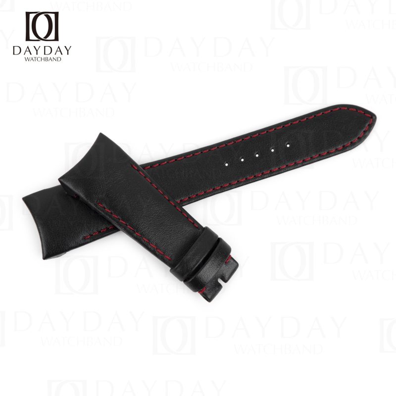 Buy Personalized top quality black calf leather for Tudor Fastrider Ducati Red watch strap and belt 22mm 24mm for sale aftermarket (2)