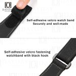 Shop black velcro rubber with canvas pattern Hublot Big Bang wristband aftermarket (2)