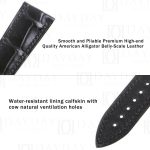 Shop online custom alligator leather Blancpain Platinum, Leman strap replacement for sale