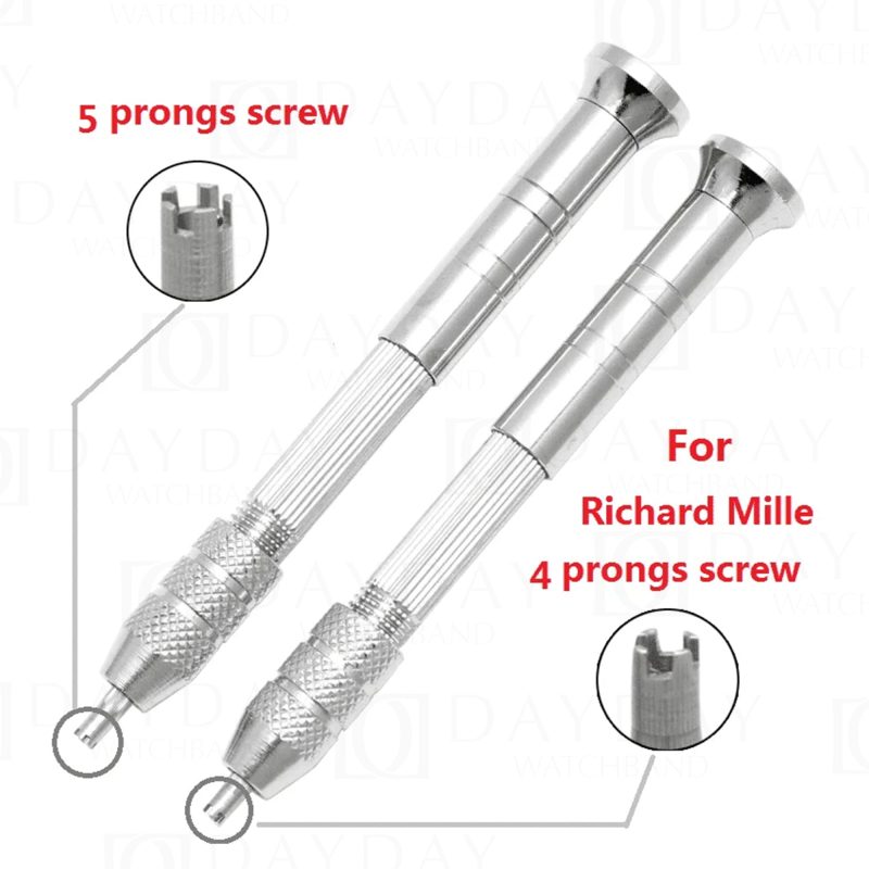 Steel Richard Mille watch changing tools prongs