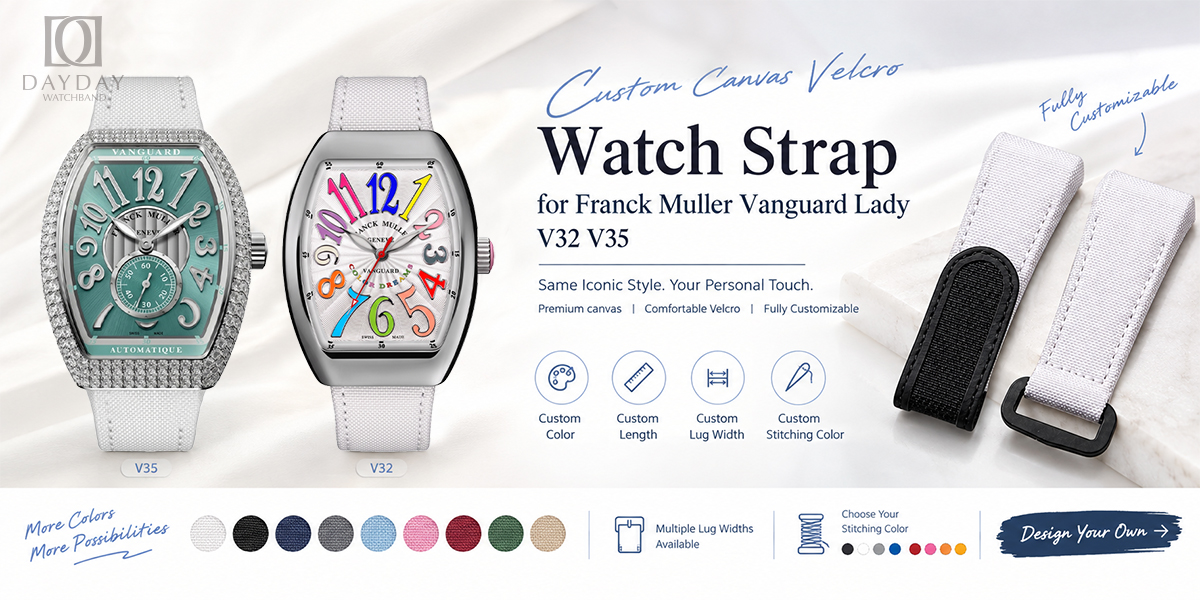 Watch strap for Franck Muller Vanguard women