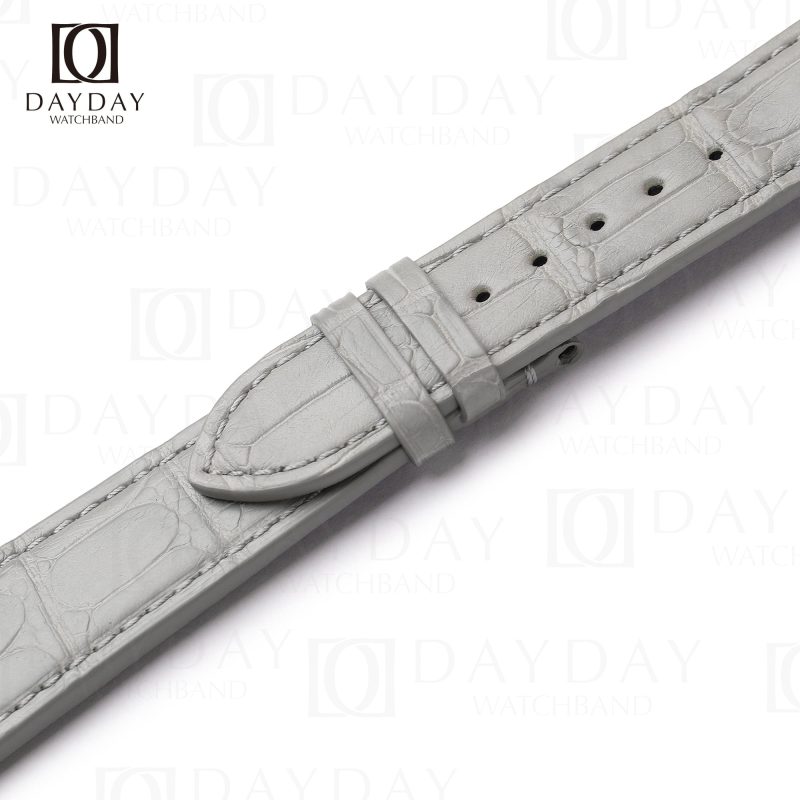 Zenith gray leather alligator watch straps replacement 21-18mm