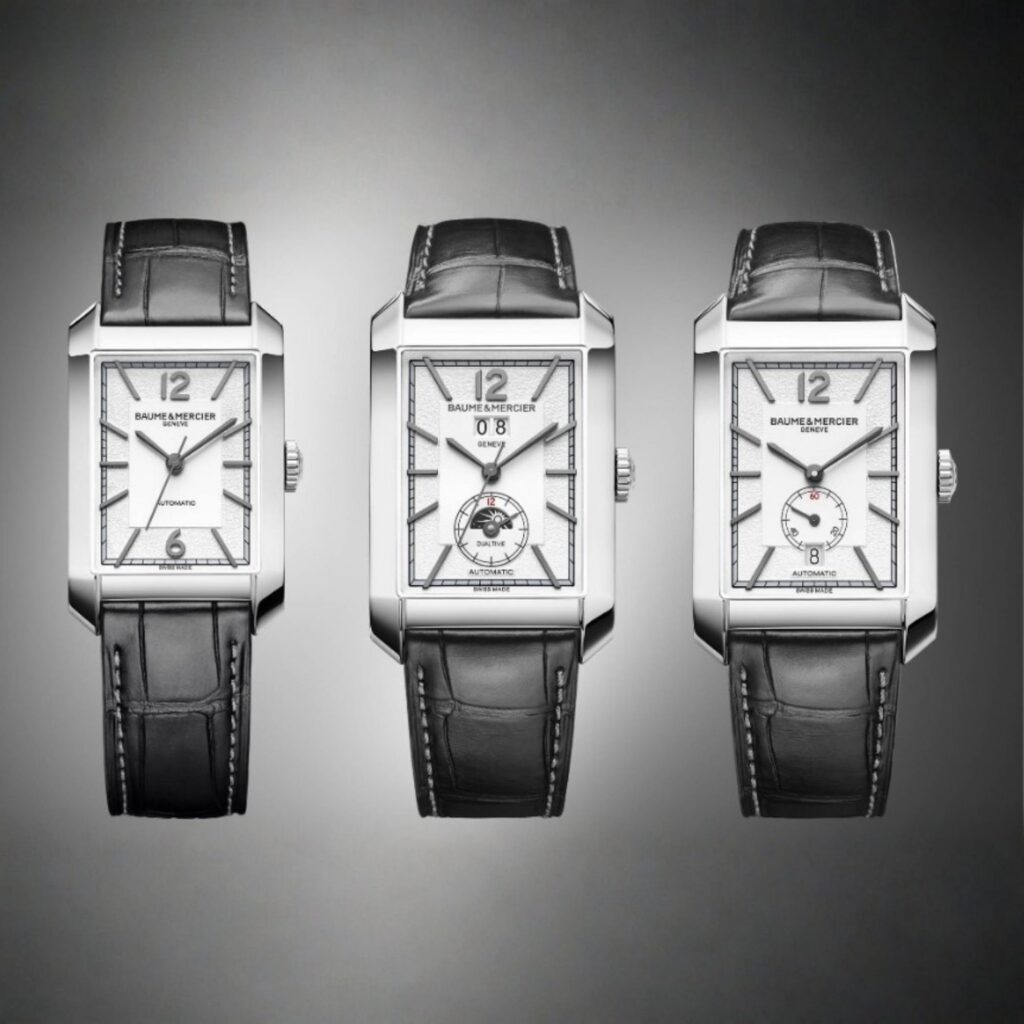 black alligator leather watch strap replacement for baume and mercier hampton