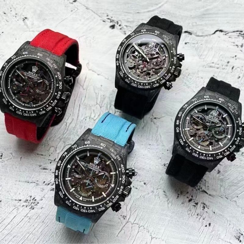 black red blue canvas velcro strap band replacement for Rolex Diw Daytona