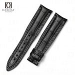 Bespoke black best quality real Jaeger Lecoultre leather watch straps 22mm Fit for JLC Master compressor, Memovox, Chronograph, Diving