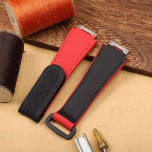 Buy handmade waterproof red rubber velcro watch strap for Richard Mille 035 030 055 011 016 059 067 067-02 027 07 (4)
