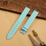 Buy tiffany blue personalized bespoke patent leather watch band replacement 14mm for Piaget Possession
