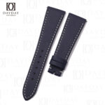 Custom handmade dark blue canvas leather watch bands replacement for Patek Philippe 5230P strap (1)