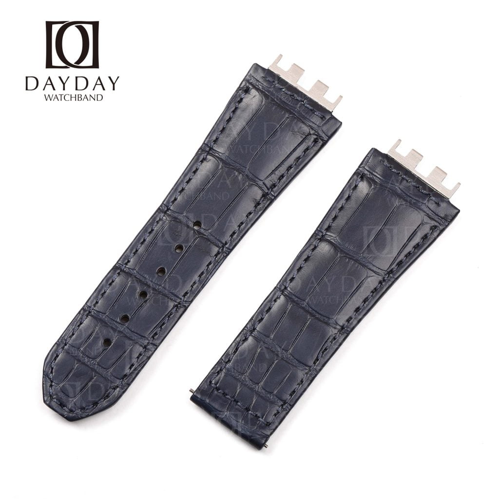 Custom alligator leather watch band replacement for Hublot Geneve Spirit of Big Bang (Multi-color) 18 Custom handmade genuine blue alligator leather watch strap for hublot big bang meca 10 (2)