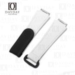 Custom handmade waterproof white rubber velcro watch band for Richard Mille 035 030 055 011 016 059 067 067-02 027 07 for sale