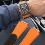 Custom-velcro-orange-strap-for-Richard-Mille-RM-11-03