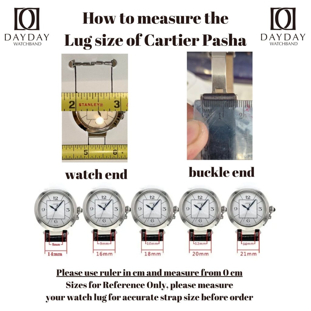How to measure the cartier pasha watch lug size daydaywatchband