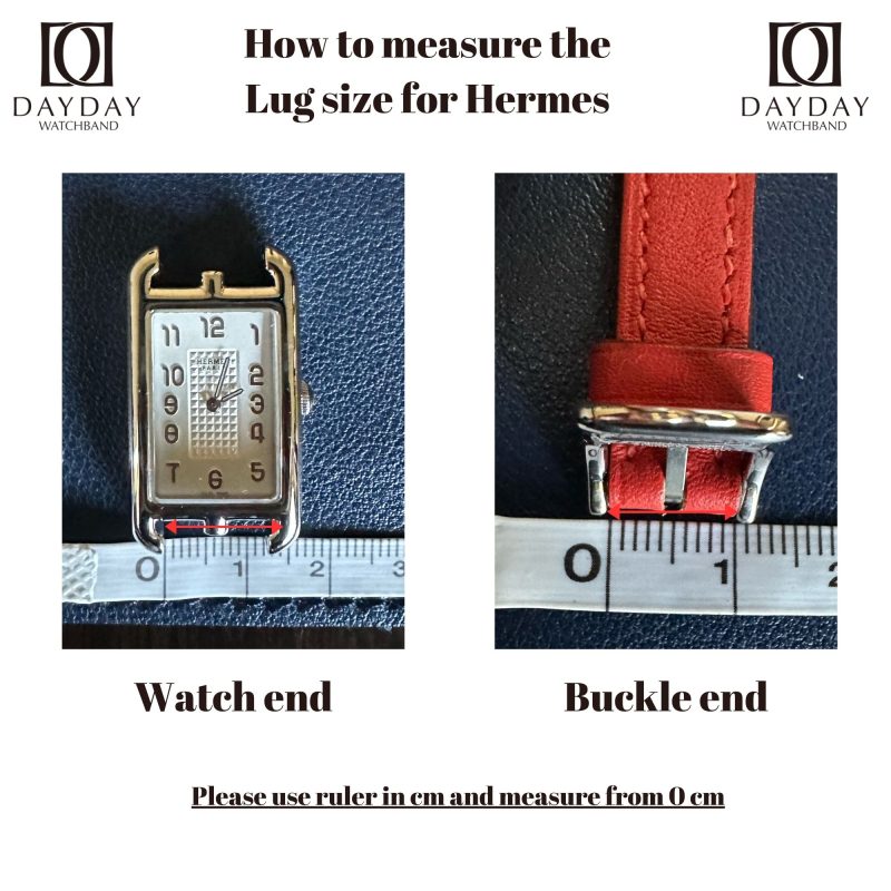 How to measure the lug size of hermes watches custom leather watch strap daydaywatchband