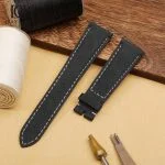 Personalized bespoke black suede leather watch strap band replacement for Patek Philippe Complications 5230P (2)