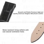 Custom handmade black crocodile leather 22mm watch strap replacement for jaeger lecoultre reverso casa fagliano men's watch price