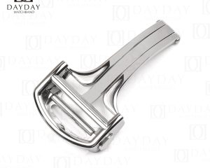Sliver stainless steel cartier deployment clasp buckle for Cartier Santos leather watch strap