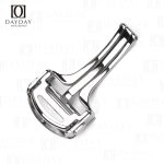 Sliver stainless steel cartier deployment clasp buckle for Cartier Santos leather watch strap (3)