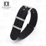Black Nylon fabric watch strap replacement for Omega x Swatch moonswatch 20mm for sale