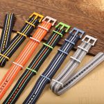Blue Yellow Green Grey Orange color nato watch strap for Blancpain Swatch, Swatch x Blancpain Bioceramic Scuba Fifty Fathoms Daydaywatchband watch bands (2)