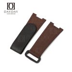 Buy Personalized handmade dark brown Nylon canvas velcro watch straps for patek philippe nautilus 5711 5712 at low price