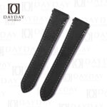 Custom Black Epsom leather qucikswitch watch band replacement for Cartier Santos Large Medium watches