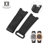 Custom handmade Black Nylon canvas velcro watch straps for patek philippe nautilus 5711 5712