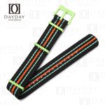 Green 22mm nato watch strap for Blancpain Swatch, Swatch x Blancpain Bioceramic Scuba Fifty Fathoms watch bands